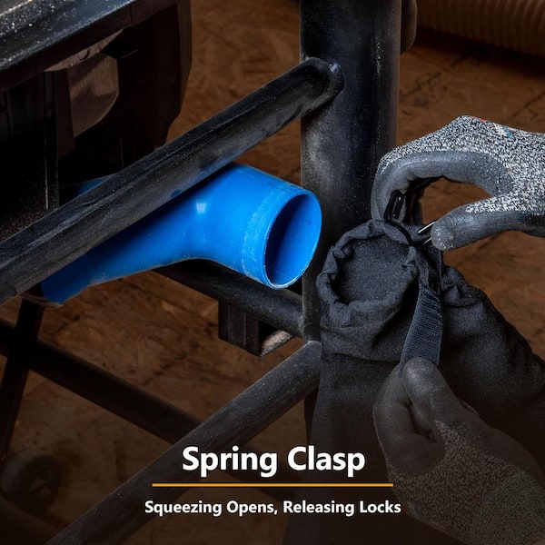 Hook and Loop Table Saw Dust Collector Bag for 8-1/2 in., 10 in. Table Saw. Fits Nominal 2-1/2 in. Dust Ports (2-Pack)