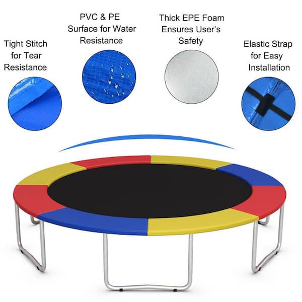 Gymax 10 ft. Trampoline Replacement Safety Pad Bounce Frame Waterproof Spring  Cover GYM05726 - The Home Depot