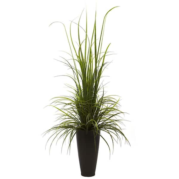 Nearly Natural 64 in. Indoor/Outdoor River Grass with Planter
