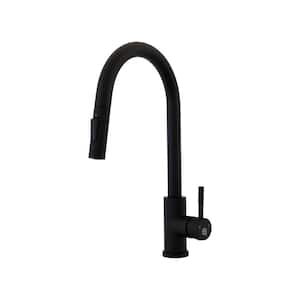 Joffre Single Handle Pull-Down Sprayer Kitchen Faucet in Matte Black