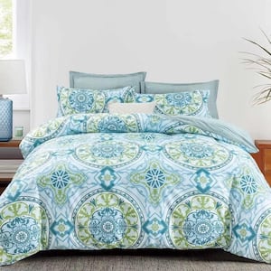 MODERN THREADS 8-Piece Multi-Colored Castell Printed King Cotton