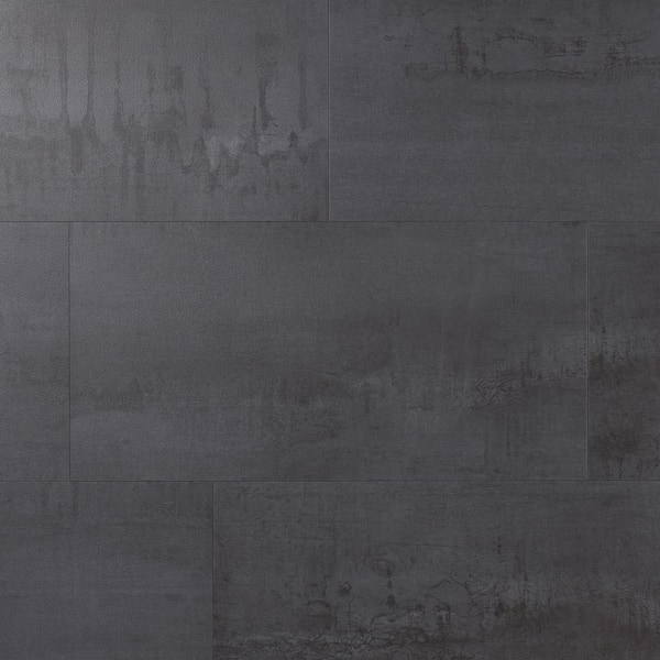 Angela Harris Metallic LVT Dark 11.9 in. x 23.9 in x 28 MIL Click Lock Matte Luxury Vinyl Floor Tile(23.77 Sq. Ft./Case)