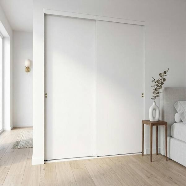 Impact Plus 60 in. x 84 in. Smooth Flush Solid Core White MDF