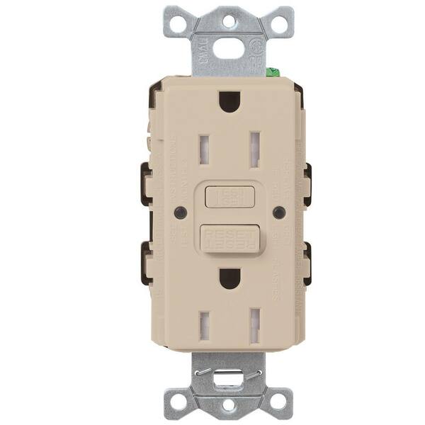 Lutron Satin Colors 15Amp TamperResistant GFCI Duplex Receptacle