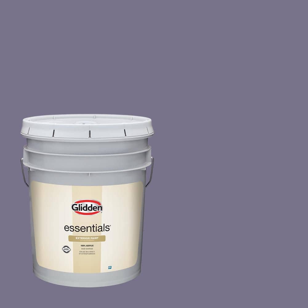 Glidden Essentials 5 gal. PPG1173-6 Plum Shade Flat Exterior Paint