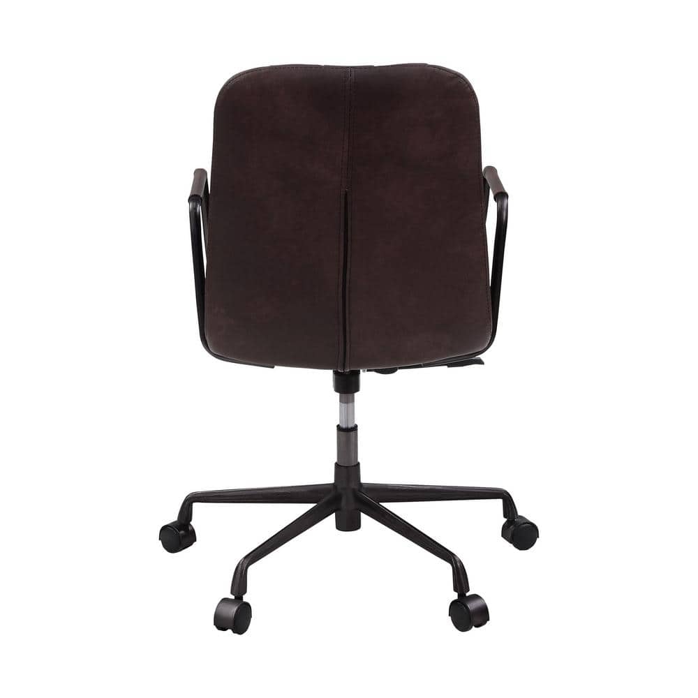 High-Back Mars Leather Executive Swivel Office Chair with Metal Accents