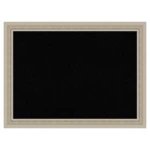 Mezzo Silver Wood Framed Black Corkboard 32 in. x 24 in. Bulletin Board Memo Board