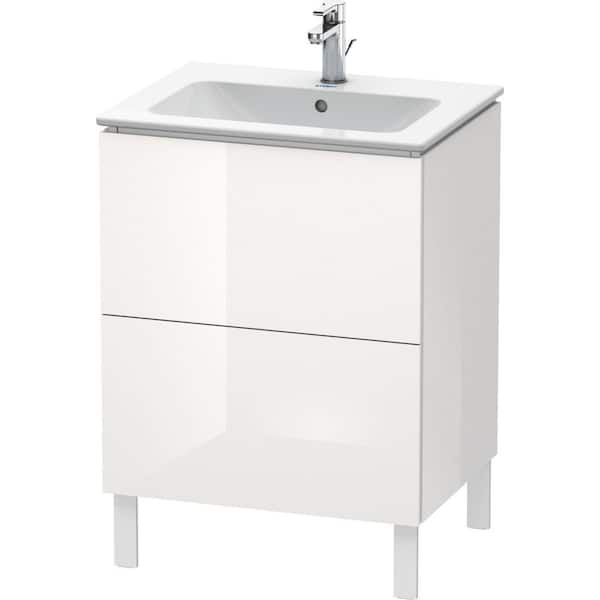 Duravit L-Cube 18.88 in. W x 24.38 in. D x 27.75 in. H Bath Vanity Cabinet without Top in White High Gloss