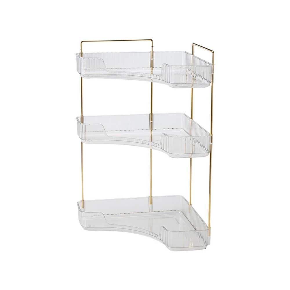 White 3-Tier Corner Bathroom Counter Organizer Storage Shelf for Makeup, Space-Saving Countertop Tray Fits Bathroom price history on PriceWatchPro