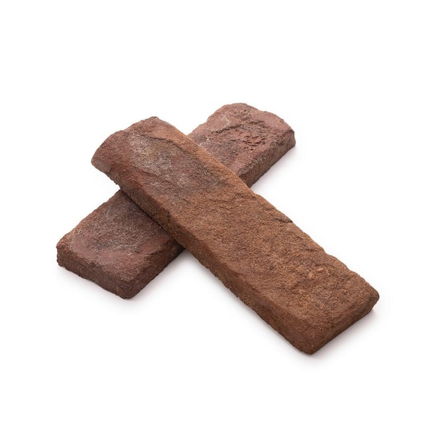 Old Mill Brick 7.625 in. x 2.25 in. x 0.625 in. Millhouse Thin Brick Singles - Flats (Box of 42)