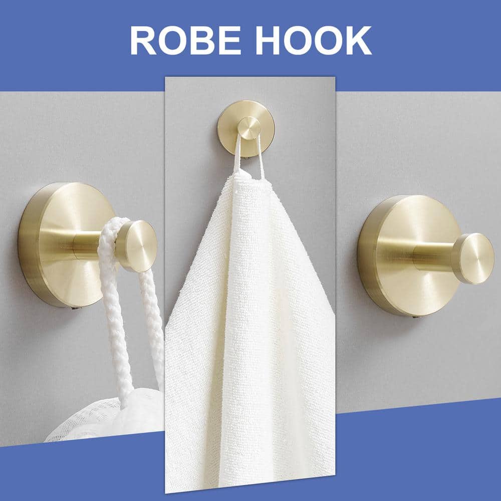 Brushed Gold 24-Inch Metal Bathroom Hardware Set