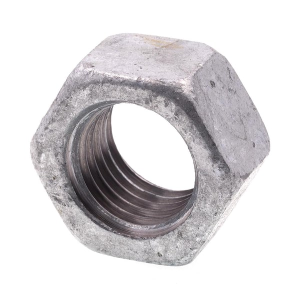 Prime-Line 1 in.-8 A563 Grade A Hot Dip Galvanized Steel Finished Hex Nuts (5-Pack)