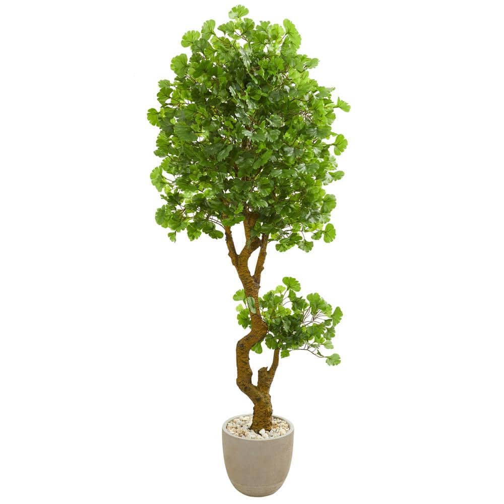 Nearly Natural Indoor/Outdoor 6.5 Ft. Jingo Artificial Tree In Sand ...