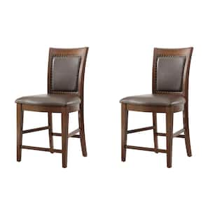 Pruitt Walnut Counter Side Chair Set