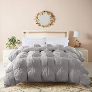 Feather Down Comforter King, Beautiful Pinch Pleat Duvet Insert, 100%  Cotton Fabric, All Season 106 x 90 in. 8933YW4SSA1 - The Home Depot