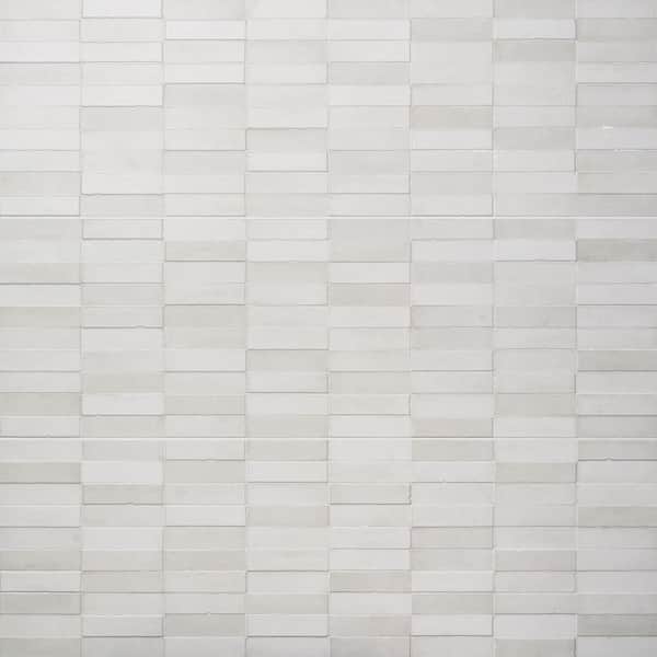 Ivy Hill Tile Mira Linen White 15.74 in. x 47.24 in. Textured