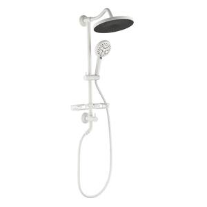 Single-Handle 4-Spray Shower Faucet 2.0 GPM with 10 in. H Pressure Shower Faucet in White (Valve Included)