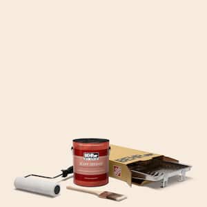 1 gal. #RD-W15 Cotton Sheets Ultra Extra Durable Flat Interior Paint and 5-Piece Wooster Set All-in-One Project Kit