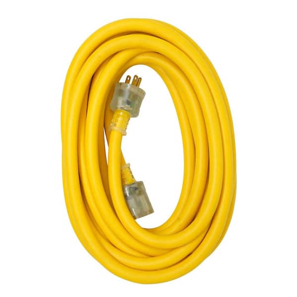 Southwire 25 ft. 12/3 SEOOW Yellow Polar/Solar Standard Extension Cord  1767SW0002 - The Home Depot