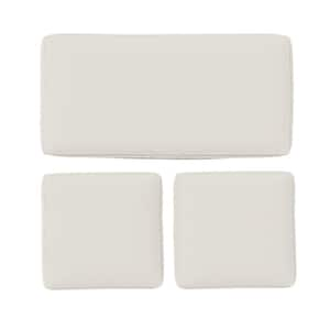 36 in. x 18 in. (3-Piece) Outdoor Patio Replacement Seat Cushions Fit for Loveseat Sofa Lounge Chair Furniture Cream