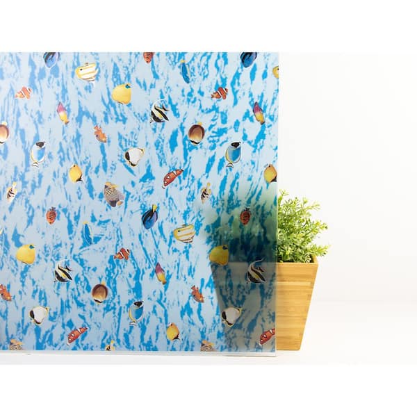 Fablon Fishes Self Adhesive Window Film Set of 2