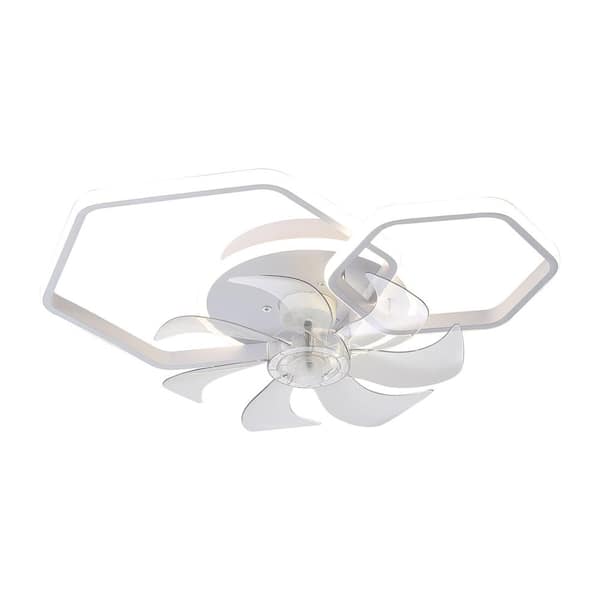 Nivencai 21 in. Indoor White Ceiling Fan with Adjustable White Integrated LED, Remote Included