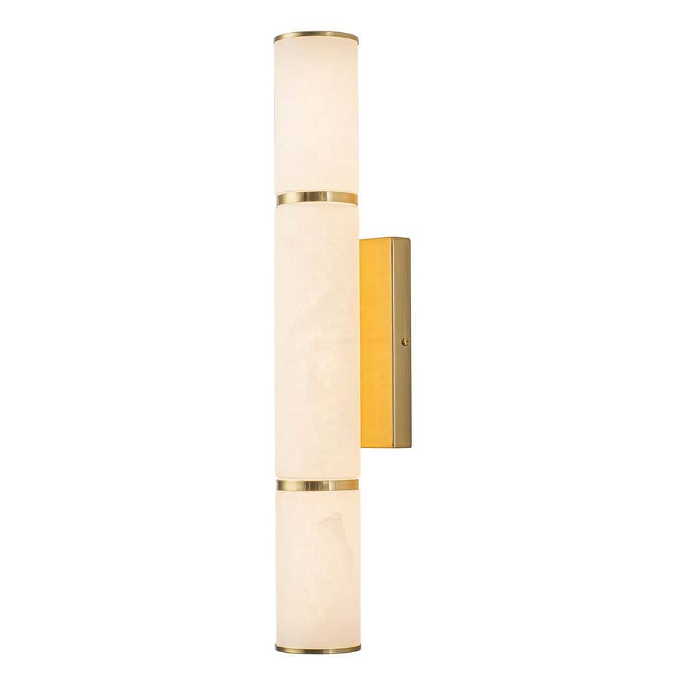 23 in.Modern Brushed Gold LED Wall Sconce with Alabaster Shade, 16W Warm White Vanity Light for Hallway Bedroom price history on PriceWatchPro