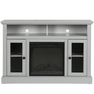 Nashville 47 in. Dove Gray Particle Board TV Stand Fits TVs Up to 50 in. with Electric Fireplace