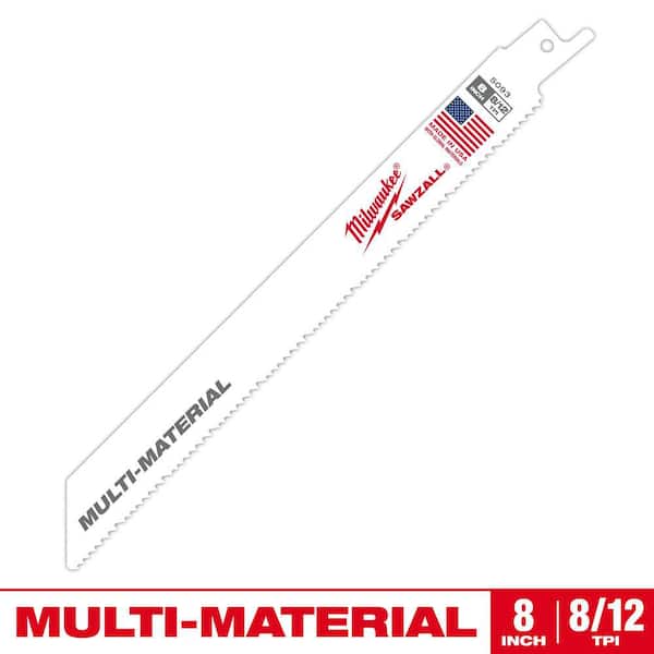 8 in. 8/12 TPI Metal Cutting SAWZALL Reciprocating Saw Blade