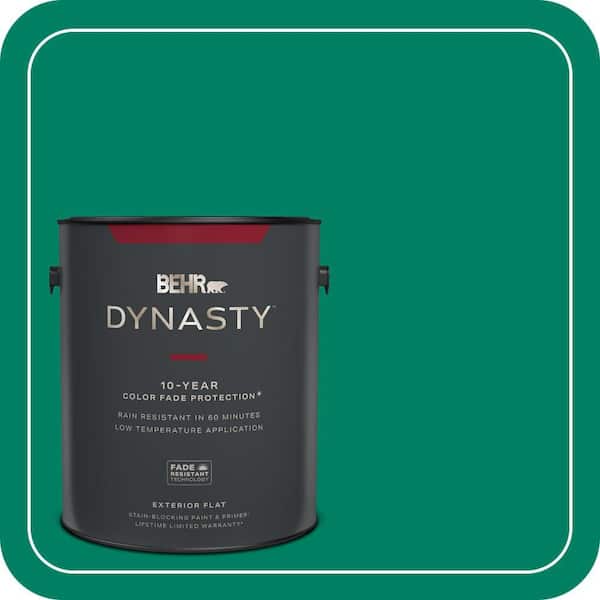 BEHR DYNASTY 1 gal. #480B-6 Treasure Isle Flat Exterior Stain-Blocking Paint & Primer