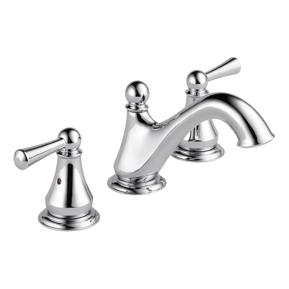 Sleek Modern 16" Widespread Chrome Bathroom Faucet with Drain Assembly