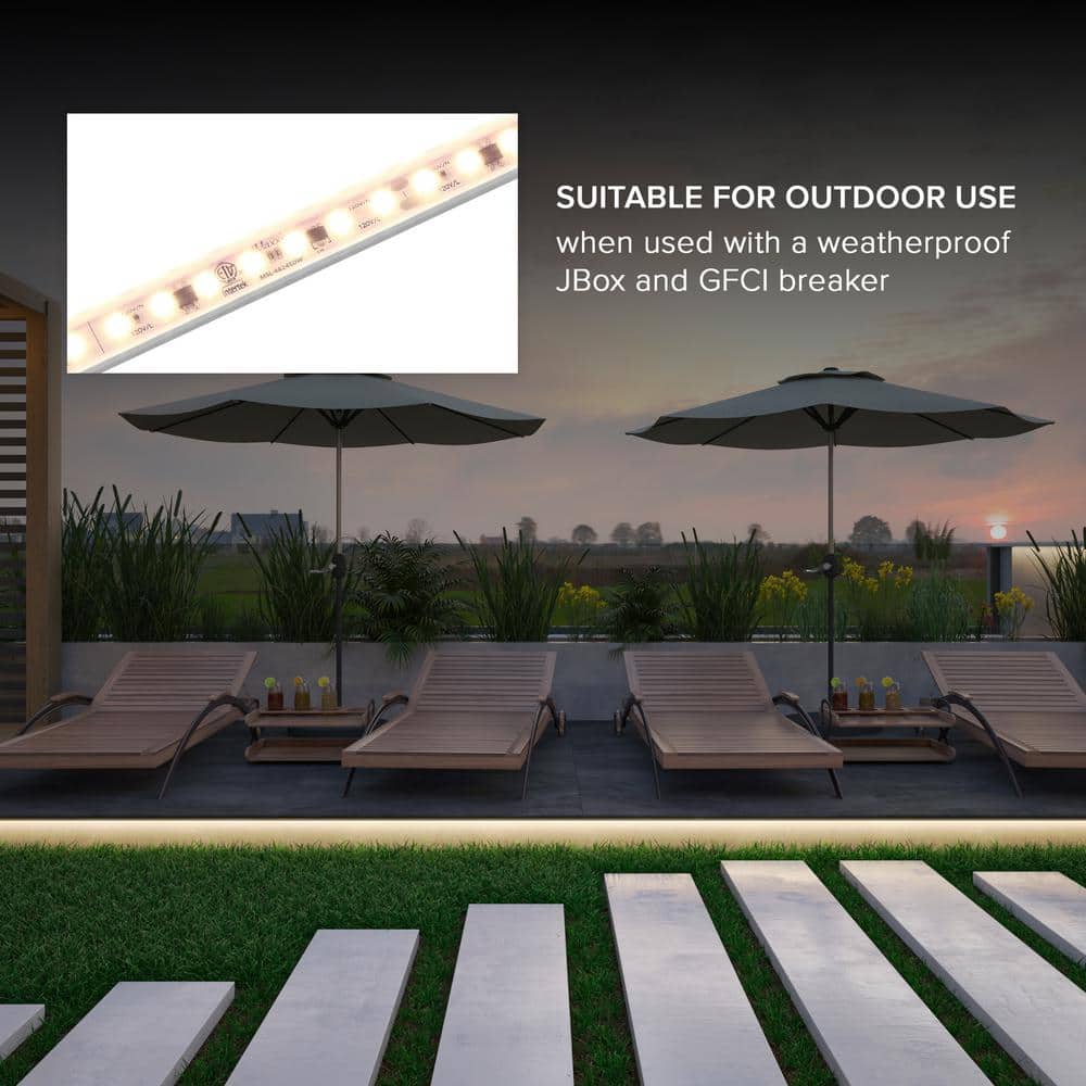 Maxxima 60" Hardwired LED Under Cabinet Strip Light, Warm White