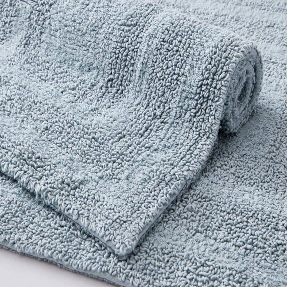 Logan Green Cotton 2 Piece Bath Rug Set