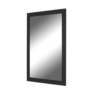 Monaco 33.75 in. x 51.75 in. Modern Rectangle Framed Black Decorative Mirror