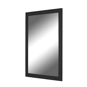 Monaco 23.75 in. x 23.75 in. Modern Square Framed Black Decorative Mirror