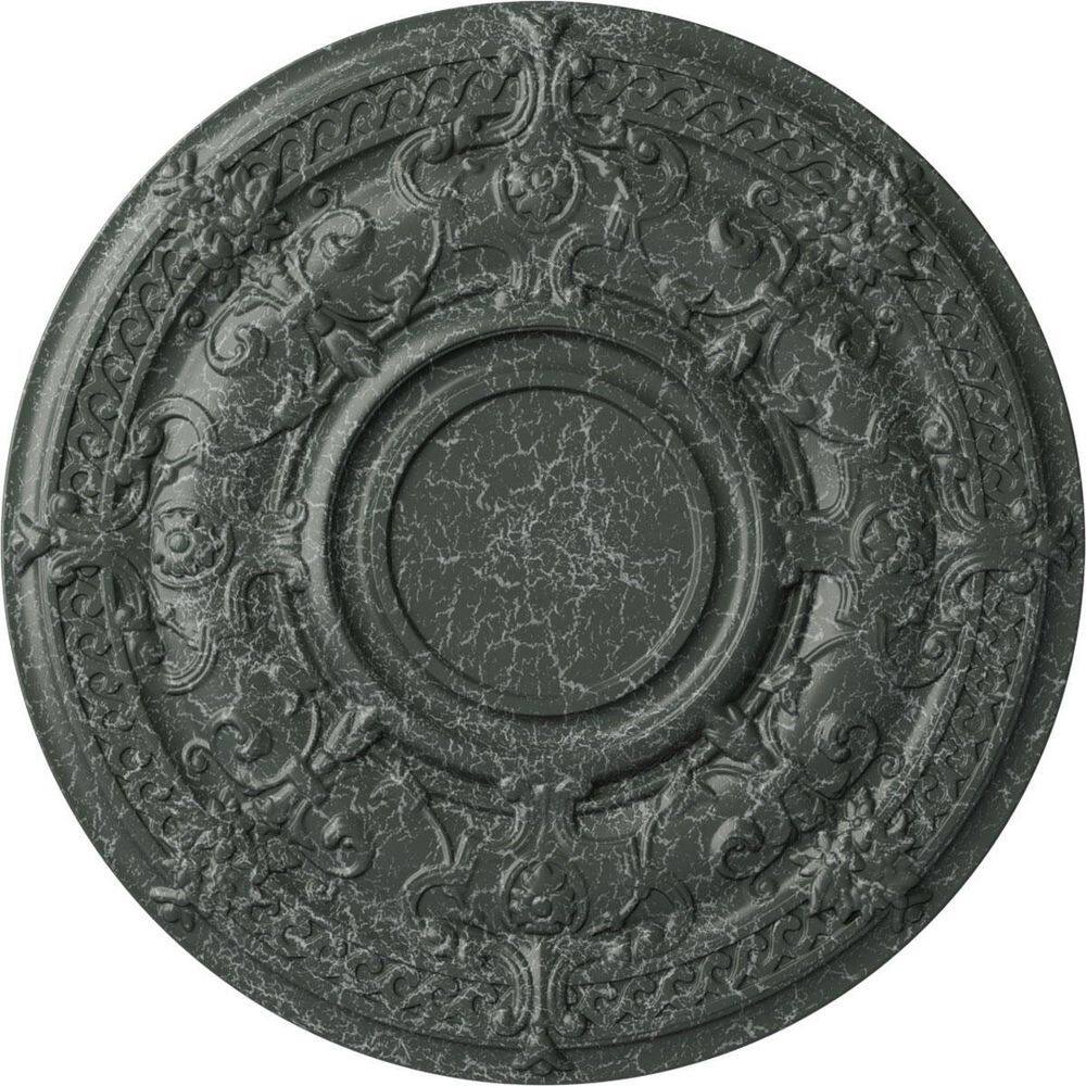 "1-3/8"" x 33-7/8"" x 33-7/8"" Polyurethane Dauphine Ceiling Medallion, Athenian Green Crackle" price history on PriceWatchPro