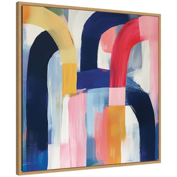 Sylvie Joyful Abstract by The Creative Bunch Studio Framed Art Print 30 in. x 30 in.
