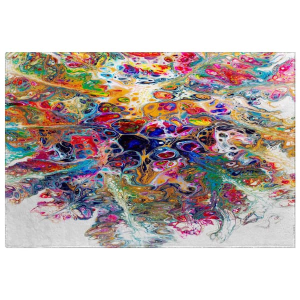 Dream Shag Premium Machine Washable Abstract ADS46 Kaleidoscope 2 ft. x 3 ft. Accent Rug