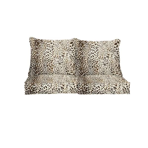 SORRA HOME 23 x 23.5 Sunbrella Instinct Espresso Deep Seating Indoor/Outdoor Loveseat Cushion