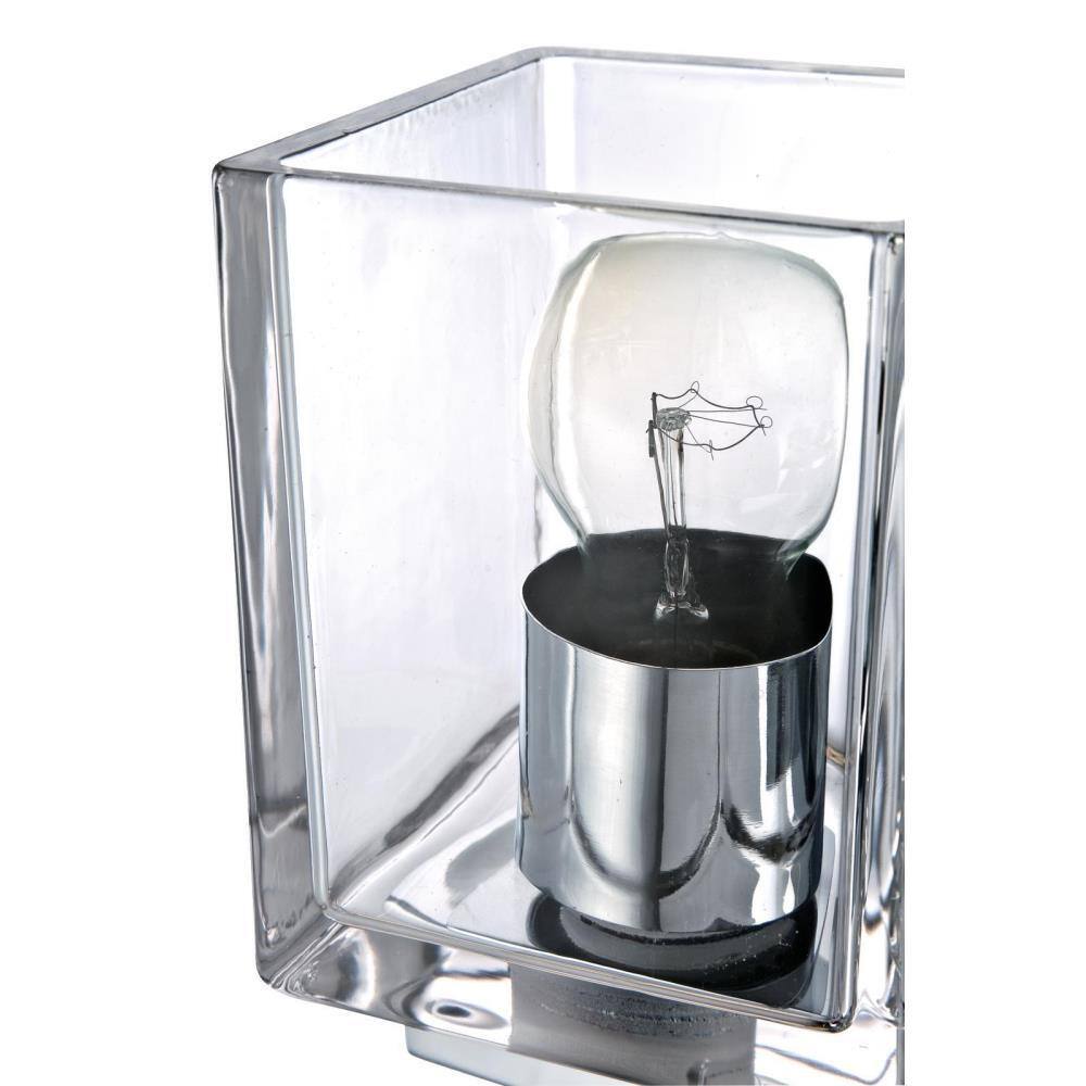 Chrome 2-Light Wall Fixture with Clear Glass Shades