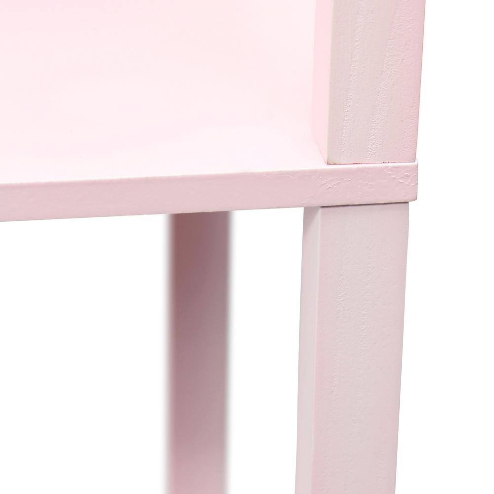 Elegant Light Pink Floor Lamp with Integrated Shelving