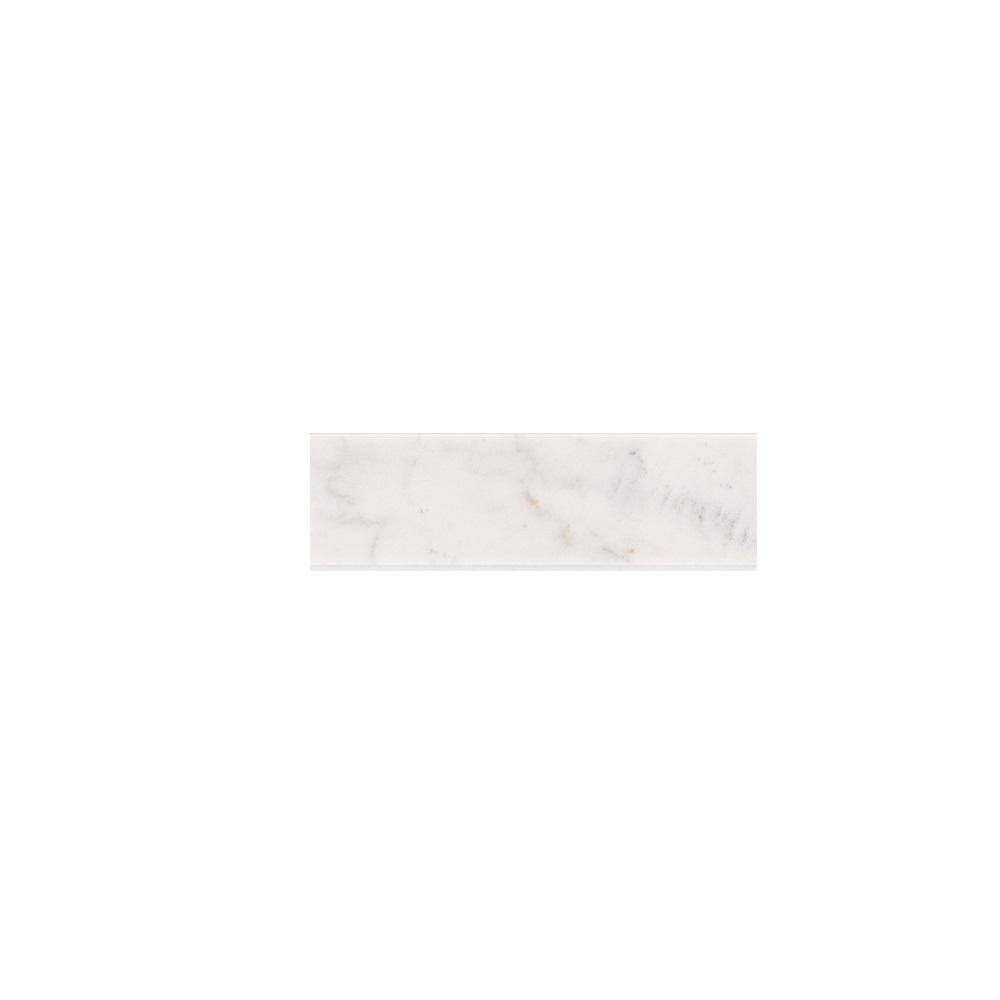 Take Home Tile Sample - Milky Veil White 2 in. x 6 in. Honed Subway Marble Wall and Floor Tile price history on PriceWatchPro