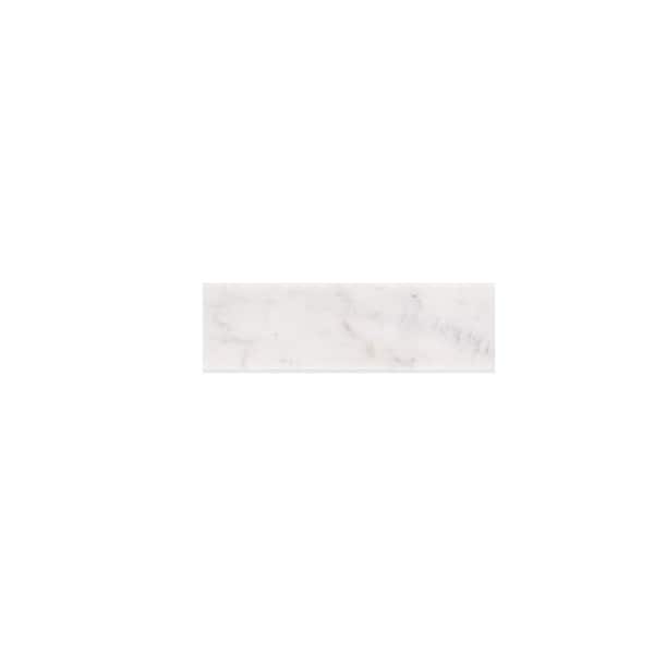 Take Home Tile Sample - Milky Veil White 2 in. x 6 in. Honed Subway Marble Wall and Floor Tile