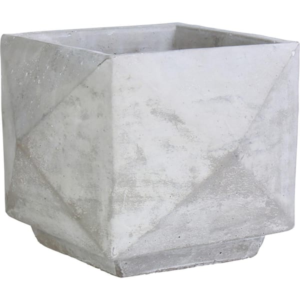 Unbranded 5 in. Concrete Luxe Square Planter
