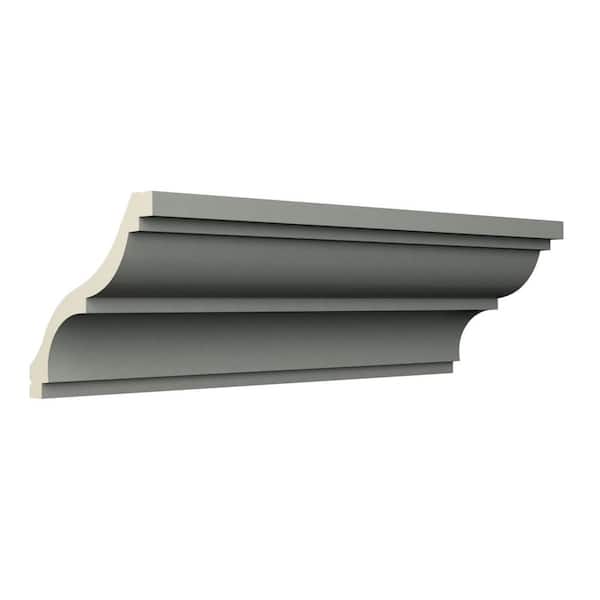 Ekena Millwork Temple 2.75 in. D x 3.875 in. W x 96 in. L Polyurethane Crown Moulding
