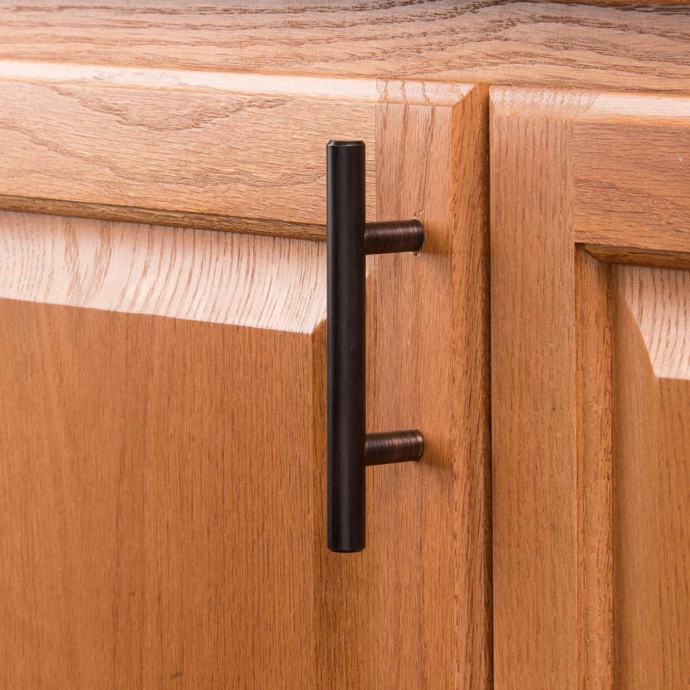 Vintage Bronze Modern Bar Pull Cabinet Handles with Mounting Hardware