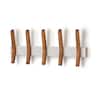 TRINITY White Mid-Century Coat Rack with 3-Wooden Hooks MCHK-3-WW - The  Home Depot