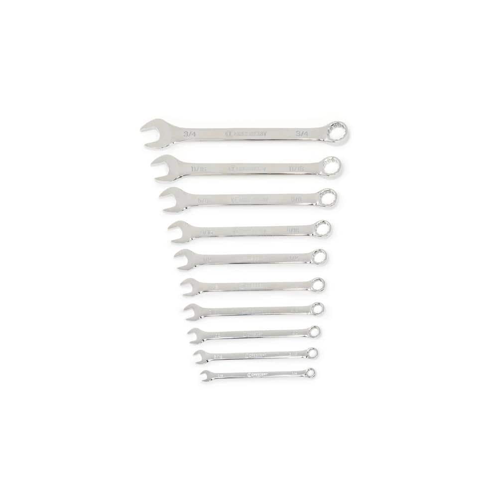 Crescent SAE 12Point Combination Wrench Set with Storage Rack (10Piece) CCWS205 The Home Depot