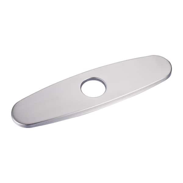ALEASHA 10 in. Escutcheon Plate in Brushed Nickel