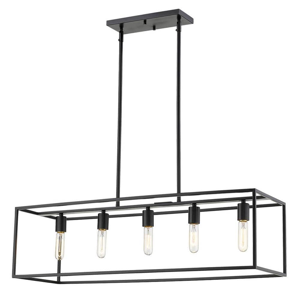 Cobar 5-Light Matte Black Island Pendant price history on PriceWatchPro